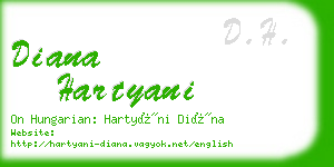 diana hartyani business card